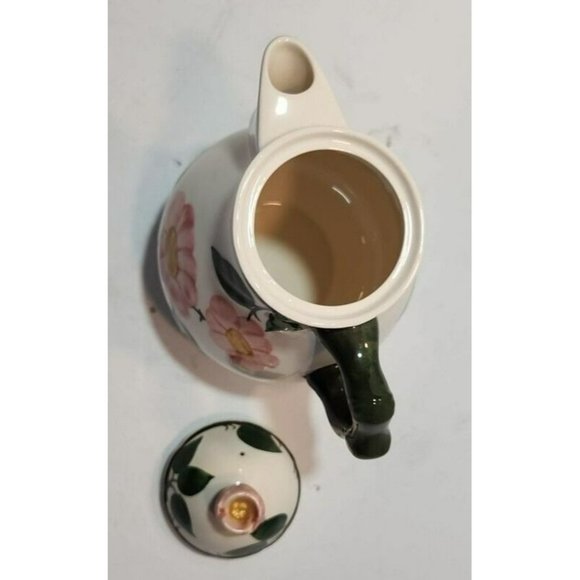 Vtg Villeroy Boch Wild Rose Teapot, Sugar Bowl, And Creamer Excellent Condition - Picture 7 of 16